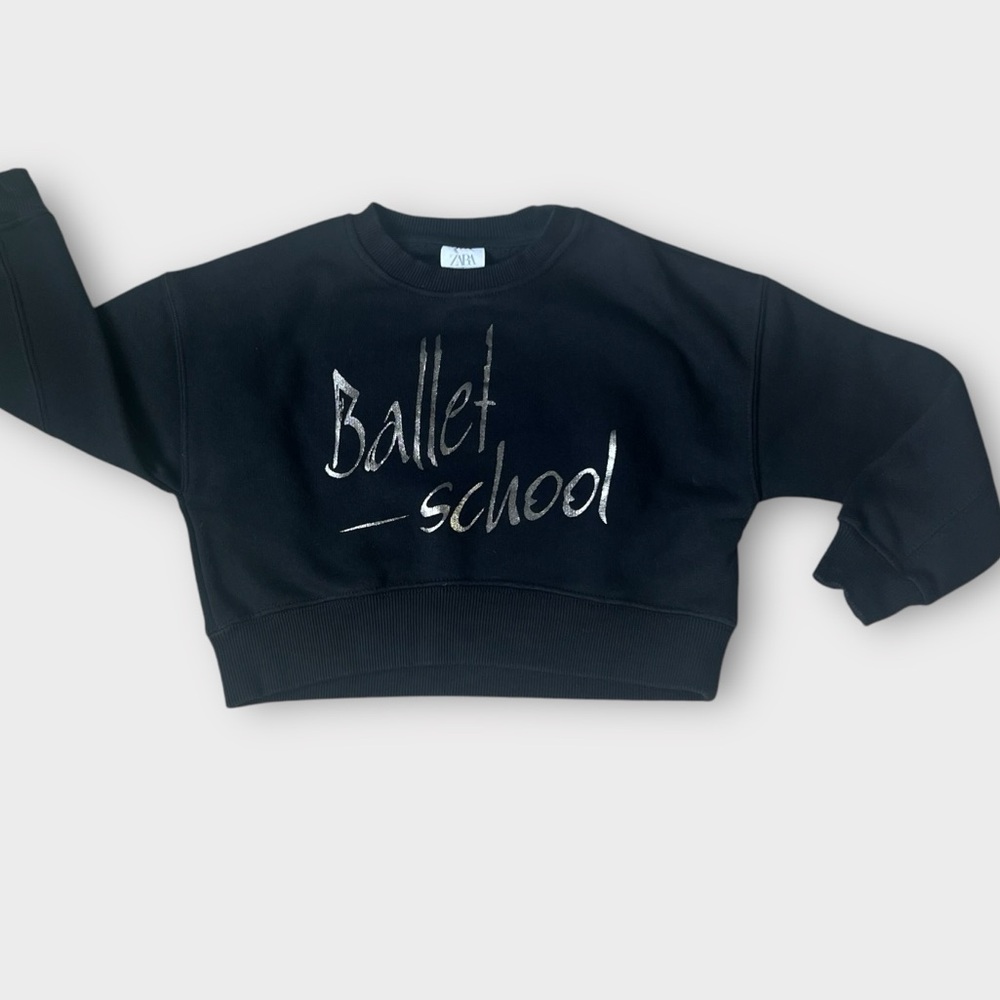 Zara Black Ballet School Sweatshirt
